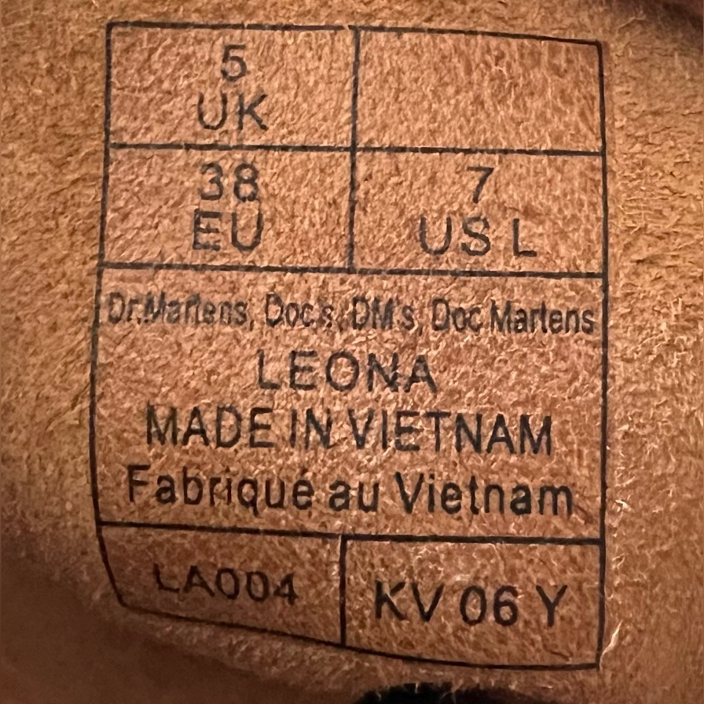 NWOT Dr.Martens Leona Farrier Leather Platform Heeled Boots Size 38 - Picture 6 of 6